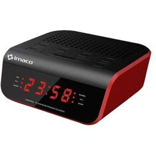 Imaco – Radio Reloj Despertador CR2060R – Rojo